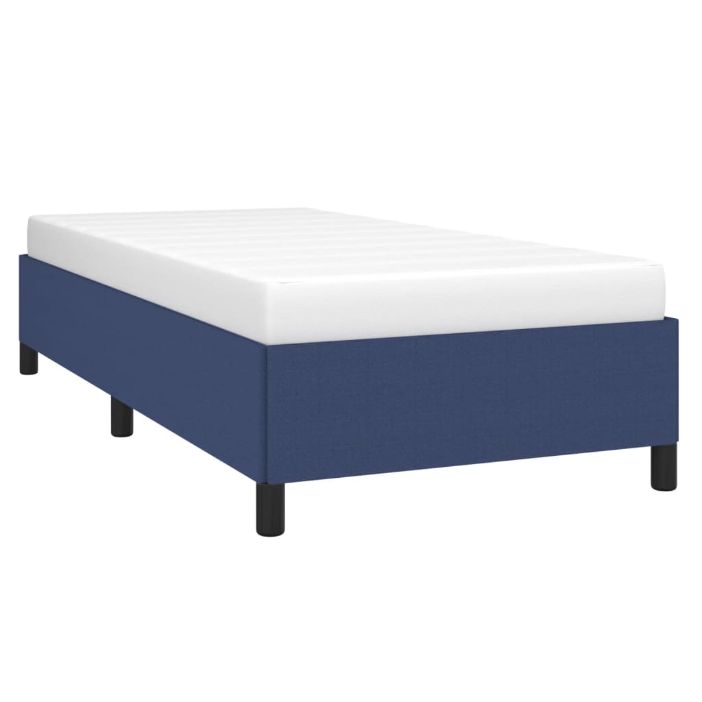 Bed Frame without Mattress Blue 80x200 cm Fabric