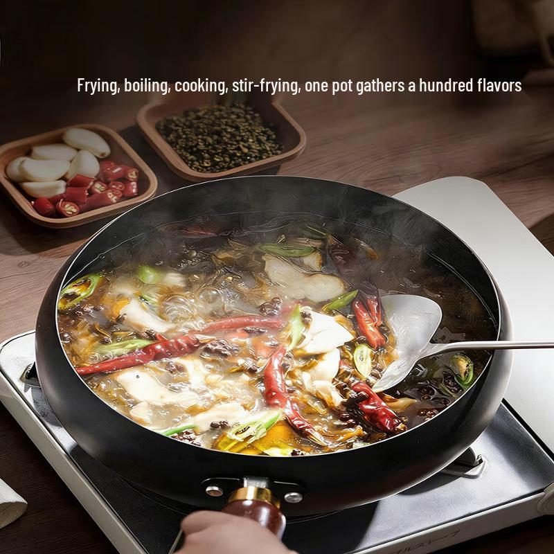 Midea Uncoated Fine Iron Flat-Bottom Cooking Pot