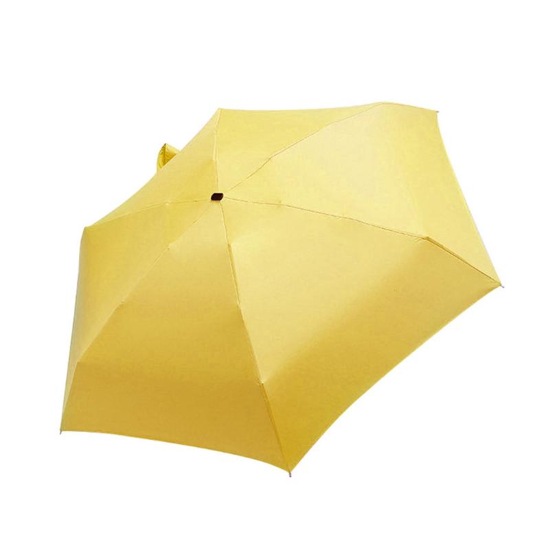 Umbrella Flat Lightweight Parasol 5 Folding Sun Mini Foldable Umbrella Couple Short Handle Wind Durable Resistant Umbrella