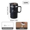 WORTHBUY Double Wall Insulated Mug 304 Stainless Steel Coffee Cup With Strainer&Spoon Student Portable Drinking Cup Drinkware
