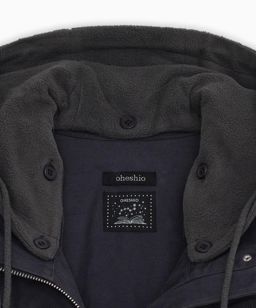 OHESHIO Round Pocket Fishtail Jacket, Navy