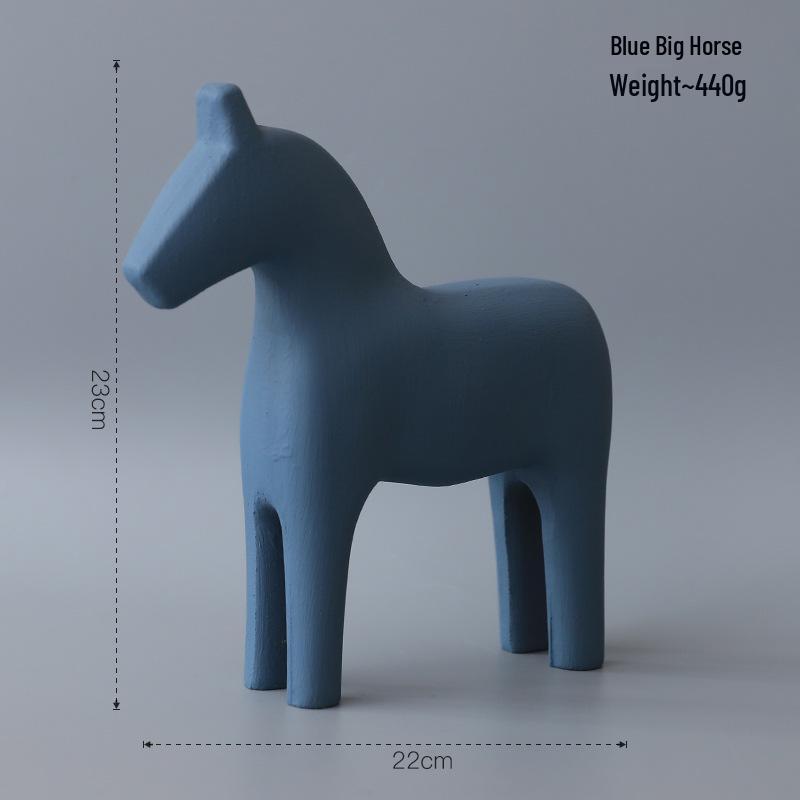 Деревянное украшение в скандинавском стиле Моранди в виде лошади для декора дома, офиса или гостиной