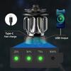 Outdoor Camping Essentials Three-color Adjustment Rotary Switch Type-C Charging Port Retro Camping Lamp Emergency Charging