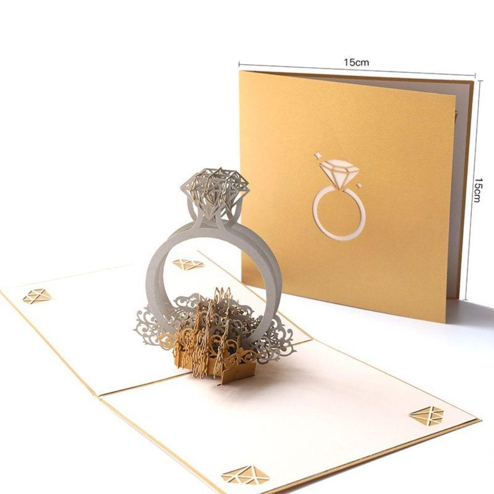 Handwriting 3D Pop-Up Valentine's Day Cards 3D Love Postcard Festival Decoration