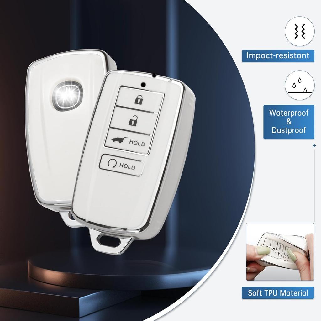 Чехол для брелока Acura с брелком, мягкий защитный чехол для ключей из ТПУ, подходит для Acura CDX RDX RLX NSX TLX