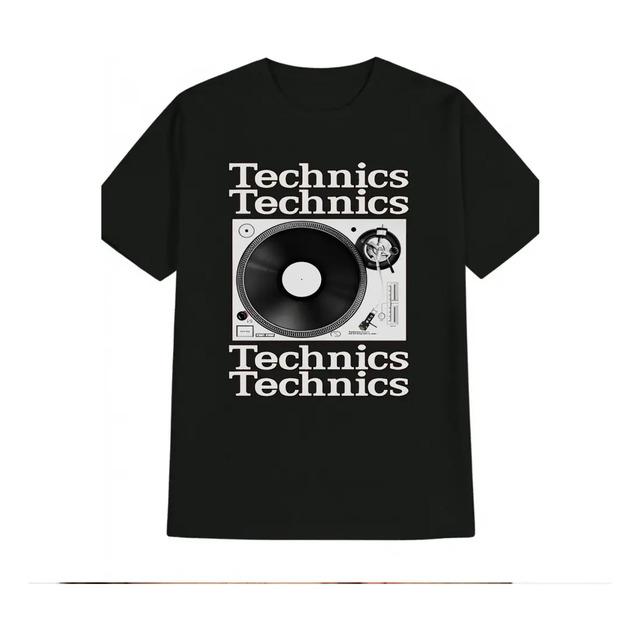 Unisex T-shirt with Technics Turntable Print