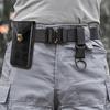 Mobile Phone Belt Bag Cellphone Holster for Blet Smooth Faux Leather Snap Closure Solid Color Regular Fit Portable Men Belt Pouch