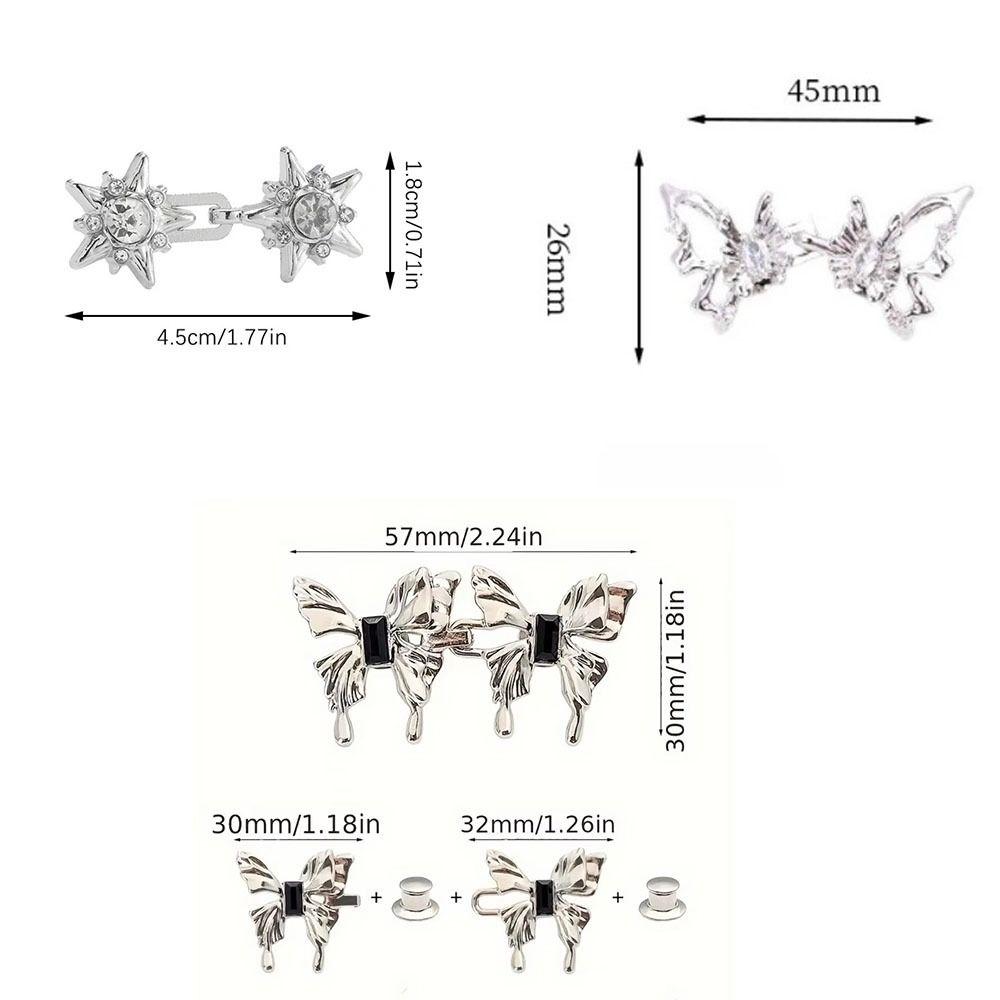 Five Pointed Star Jeans Buttons Butterfly Adjustable Pants Pins Fixed Waist Tightening Tool Safety Pins Dress Decoration