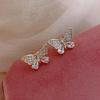 Gentle and Flexible Butterfly Small Stud Earrings Feminine Simple Earrings Fashion Jewelry Girl Gift