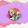 Cartoon Monogatari Series Badge Anime Hitagi  Koyomi Araragi Lapel Pins Round Brooches for Bag Clothes Hat Decor Jewelry Gifts