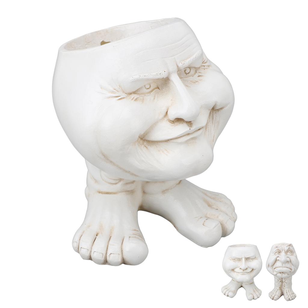 Цветочный горшок из смолы, инновационный изысканный ретро-горшок для цветов в стиле старика, суккулентный горшок для сада на открытом воздухе