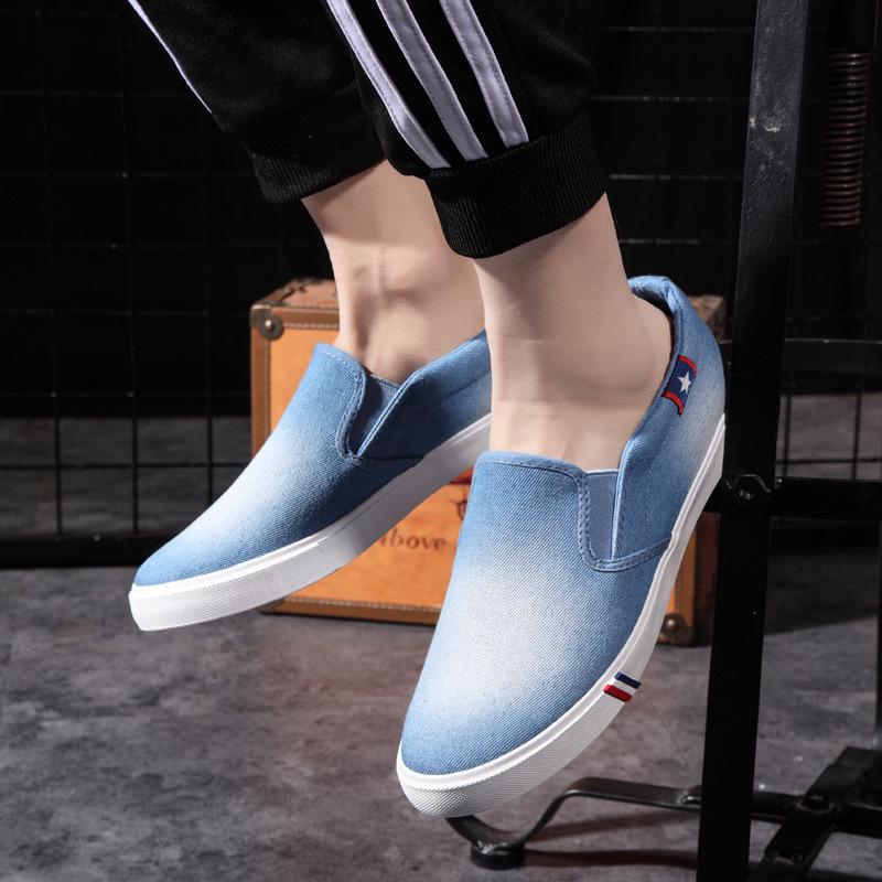 Fashion Men Canvas Shoes Denim Sneakers Casual Flats Male Shoes Adult Summer Men Trainers Breathable Slip On Loafers Tenis Masculino Ert