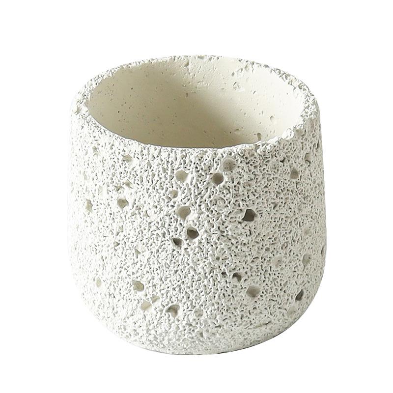 Sheng Yu Nordic Cement Flower Pot: Simple, Creative Volcanic Rock-Inspired Indoor Planter for Green Plants and Succulents