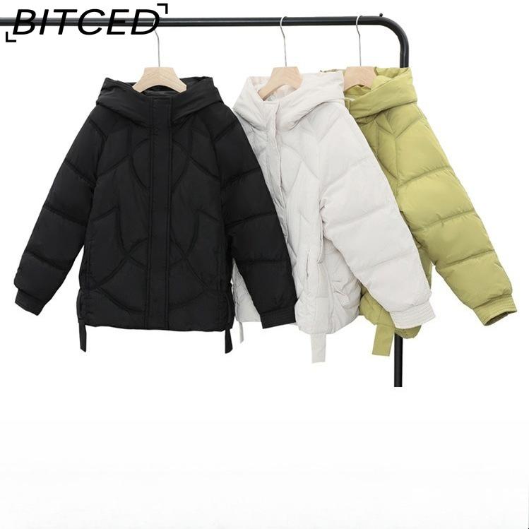 BITCED Loose-Fit Women's Winter New Arrival Short Casual Hooded Oversized Cotton Coat, Cotton Jacket, Padded Jacket