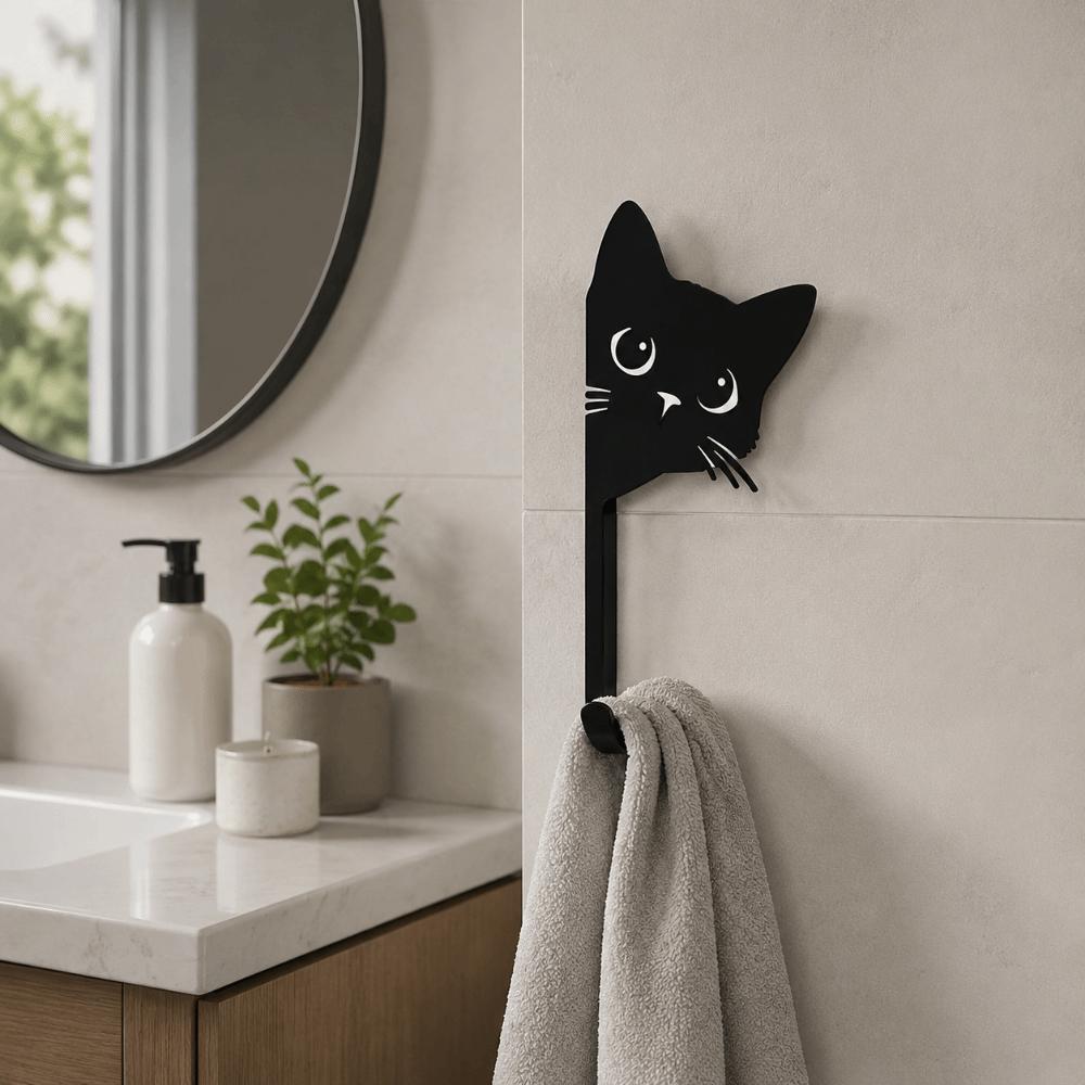 3D Printed Kitten Wall Hooks Decorative Hanging Hook Wall Decorations Key Holder Home