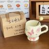 Ins Wind Bow Mug Girl Heart Ceramic Cup for Girls Birthday Gift Girlfriend Souvenir Water Cup