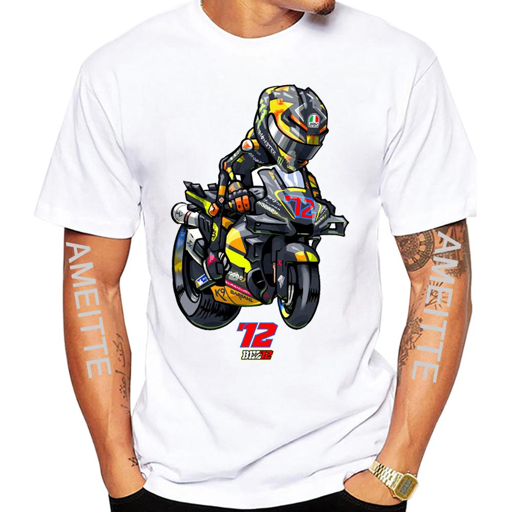 Marco Bezzecchi Bez Pilot 72 Gp Race Riding Tshirt Summer Unisex Short Sleeve Sport Boy Hip Hop Casual White Tops Unisexs Ride Tees