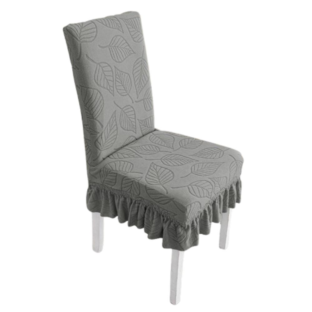 Чехлы на сиденья стульев с лиственным узором, мягкая юбка, чехол на обеденный стул, защита сиденья, домашний декор