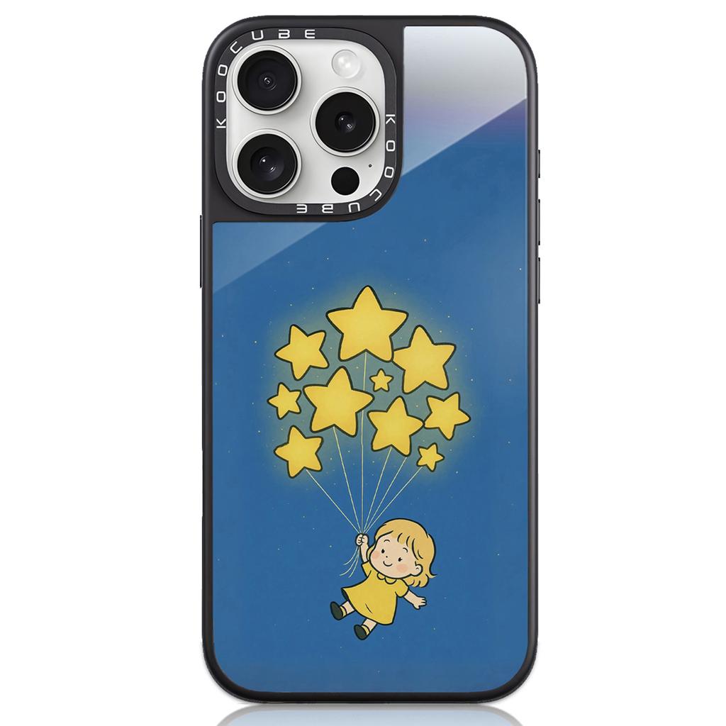 For iPhone 16 Pro Max Case High Aluminium-silicon Glass+PC+TPU Pattern Print Phone Cover Compatible with MagSafe