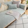 New Solid Color Soft Cushion Mat For Living Room Non -Slip Sofa Cover With Tassel Universal Sofa Towel Armrest Covers Home Decor