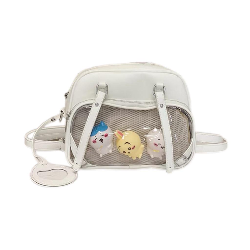 Pu Cartoon Chiikawa Doubles Shoulder Bags Girls Clear Backpack Multi Colors