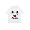 Oversized T Shirt Black Winking Face With Heart Tongue And Smile Text Casual Wear For Women Summer Outfit Streetwear Fashion Top