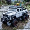 1:28 Mercedes Benz G63 AMG 6×6 Внедорожный Пикап Мальчишеский Высокодетализированная Миниатюра Праздничный Подарок и Модный Домашний Орнамент Игрушка