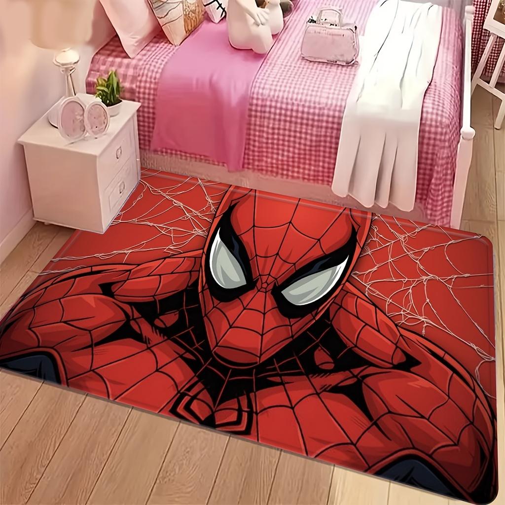 Marvel 1pc Cartoon Print Doormat, Red Suit with Spiderweb Background Pattern, Easy to Clean, Suitable for Home Entrances, Bat