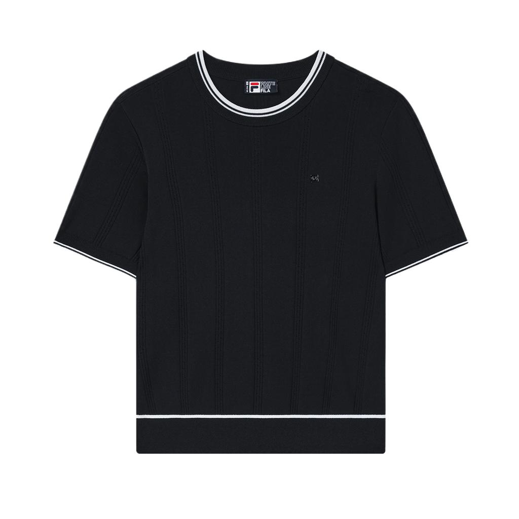 Fila Белая Модная Простая Мягкая Футболка с Коротким Рукавом Обычного Покроя Женские Топы F11W533412F-NV