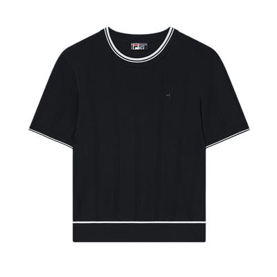 Fila Белая Модная Простая Мягкая Футболка с Коротким Рукавом Обычного Покроя Женские Топы F11W533412F-NV