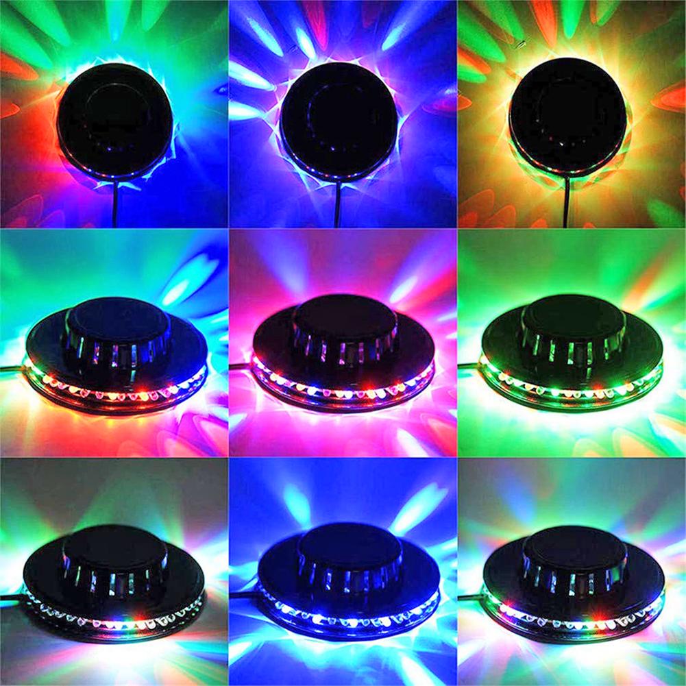 5W USB RGB Stage Light KTV Bar Show Decorative Lights Strobe Lamp Sound Activated Rotating Disco Light Home Party Decorations