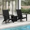 VidaXL Adirondack Garden Chairs Set of 2 Black Polypropylene 364167
