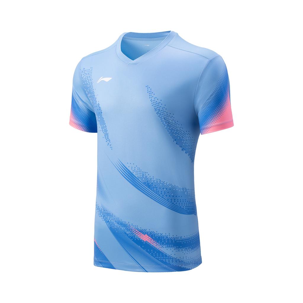 Li Ning Badminton Collection T Shirt Unisex Sky Blue AAYV167-5