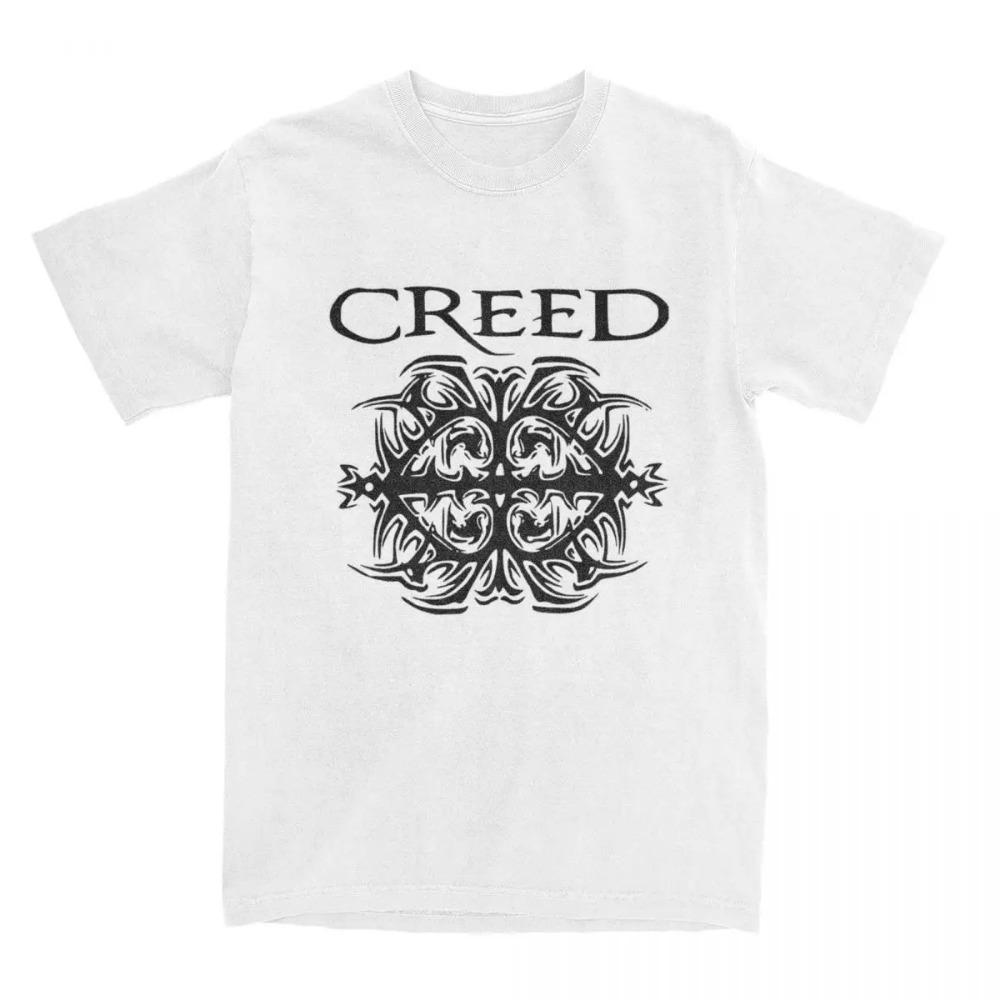 Мужская Женская Футболка с Логотипом Группы Creed Одежда Новинка Винтаж 90-е Рок Футболки Футболка Одежда Новое Поступление