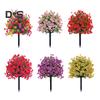 1/2Pcs Artificial Violet Flower with Stake UV Resistant Faux Plastic Flower Spike Indoor Outdoor Garden Porch Patio Wedding Party Decoration