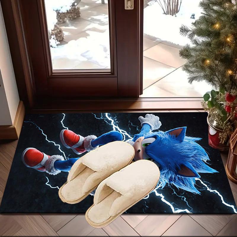 hedgehog Speed Lightning Leap Carpet, Chair Rug,Rug for Office Bedroom living rooms, Doormat decor Fan Gift Christmas Gift