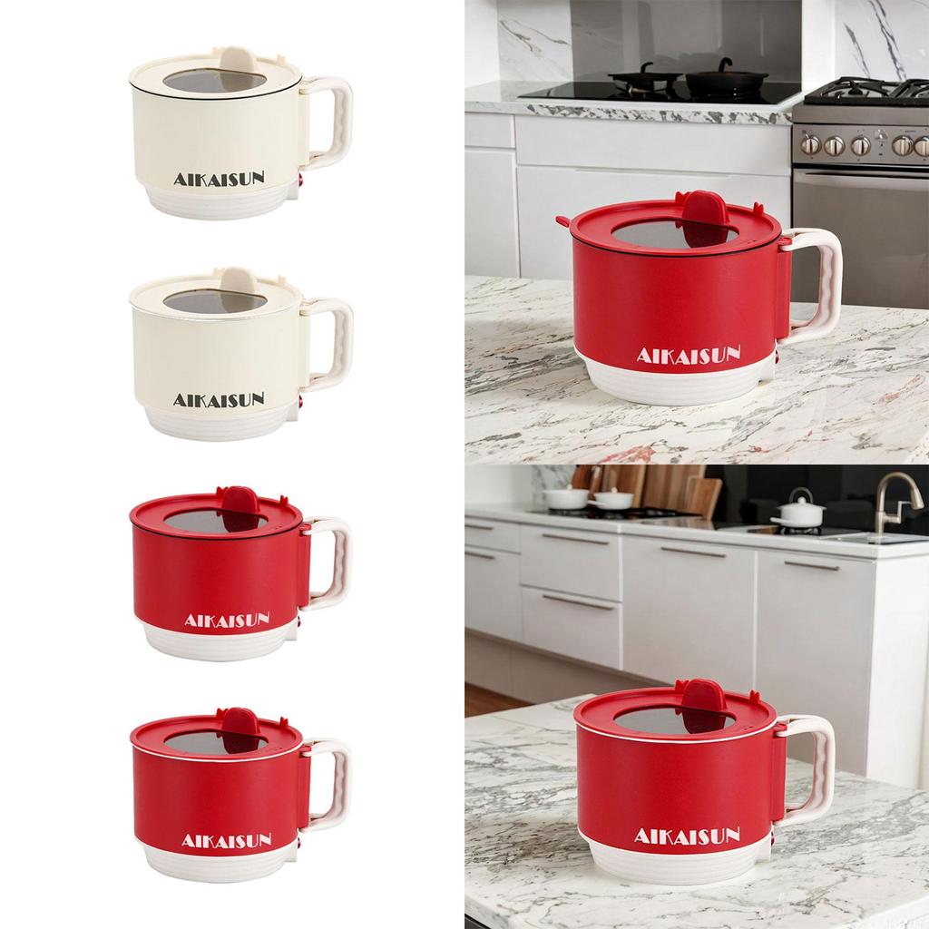 Электрический хот-пот бытовая антипригарная портативная электрическая плита 1,5 л сковорода для овсянки клецки суп рамен яйца