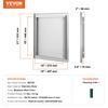 BBQ Access Door, 457x533 mm Single Outdoor Kitchen Door, Stainless Steel Flush Mount Door, Wall Vertical Door with Recessed Handle, for BBQ Island,