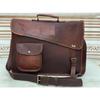 Vintage Brown Messenger Shoulder Laptop Bag Briefcase (Handbag) Men Leather