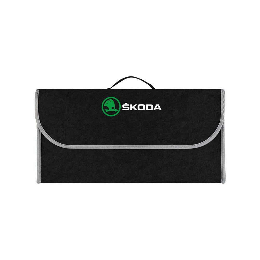 NADH5 Car Trunk Storage Box Foldable Felt Car Organizer Stowing Tidying Box Car Accessories For Skoda S Fabia Octavia VII Karoq Kamiq