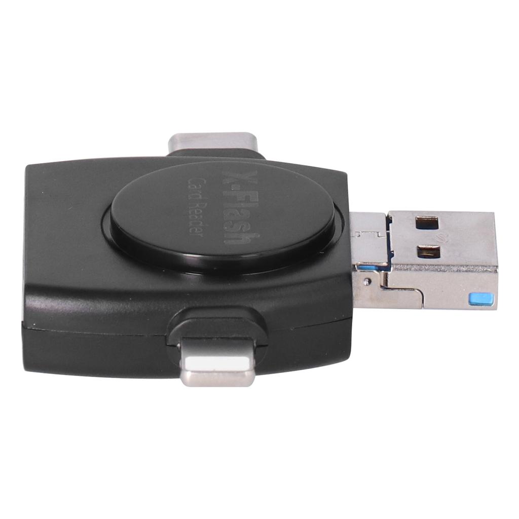 XT60 Mobile Phone Card Reader 4 In 1 OTG Storage Extension for Android Typec IOS Black