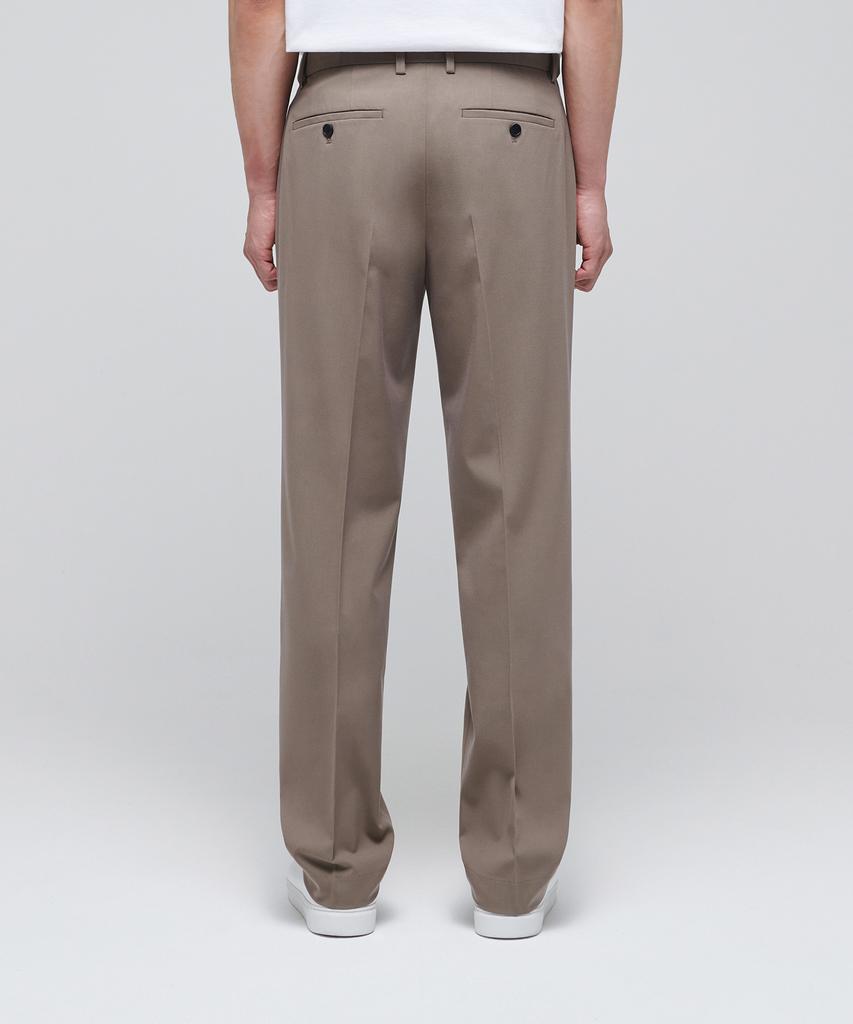 MUSINSA STANDARD Lightweight Semi-Wide Hidden Elastic Waist Slacks [Dusty Beige]