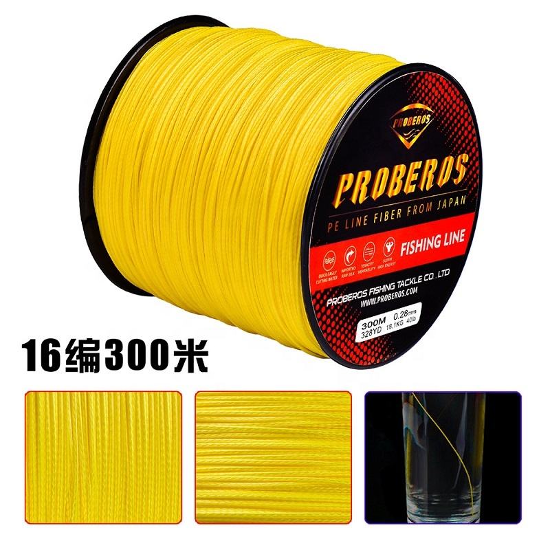Proberos Manufactory Fishing Line 16 X Braided 300m 500m 1000m 2000m PE Mainline Super Strong Fishing Line