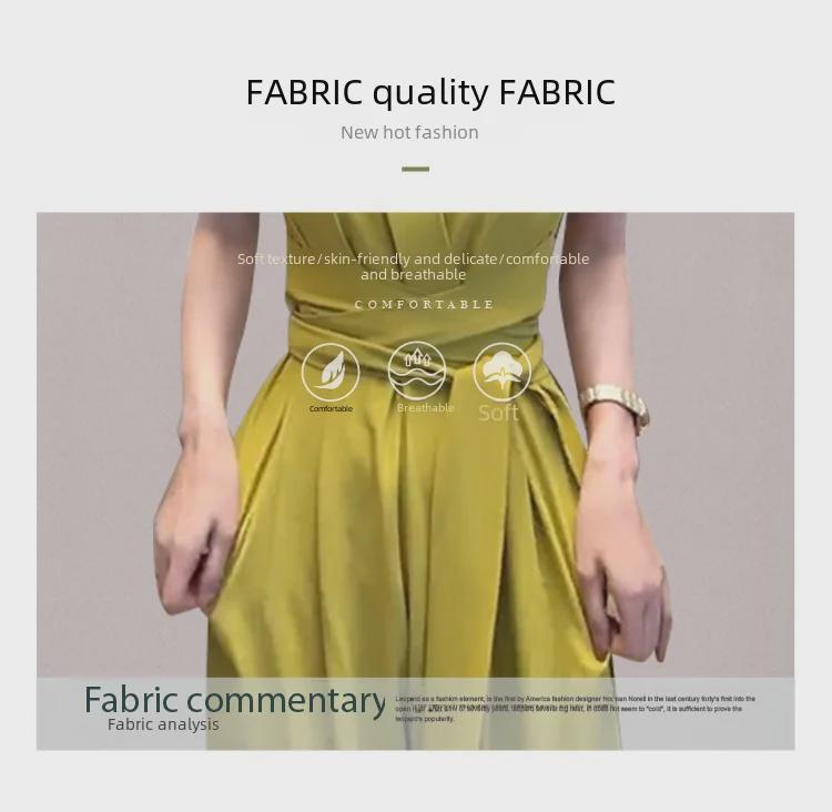 «Элегантный женский комбинезон с широкими штанинами и V-образным вырезом — летний стиль»