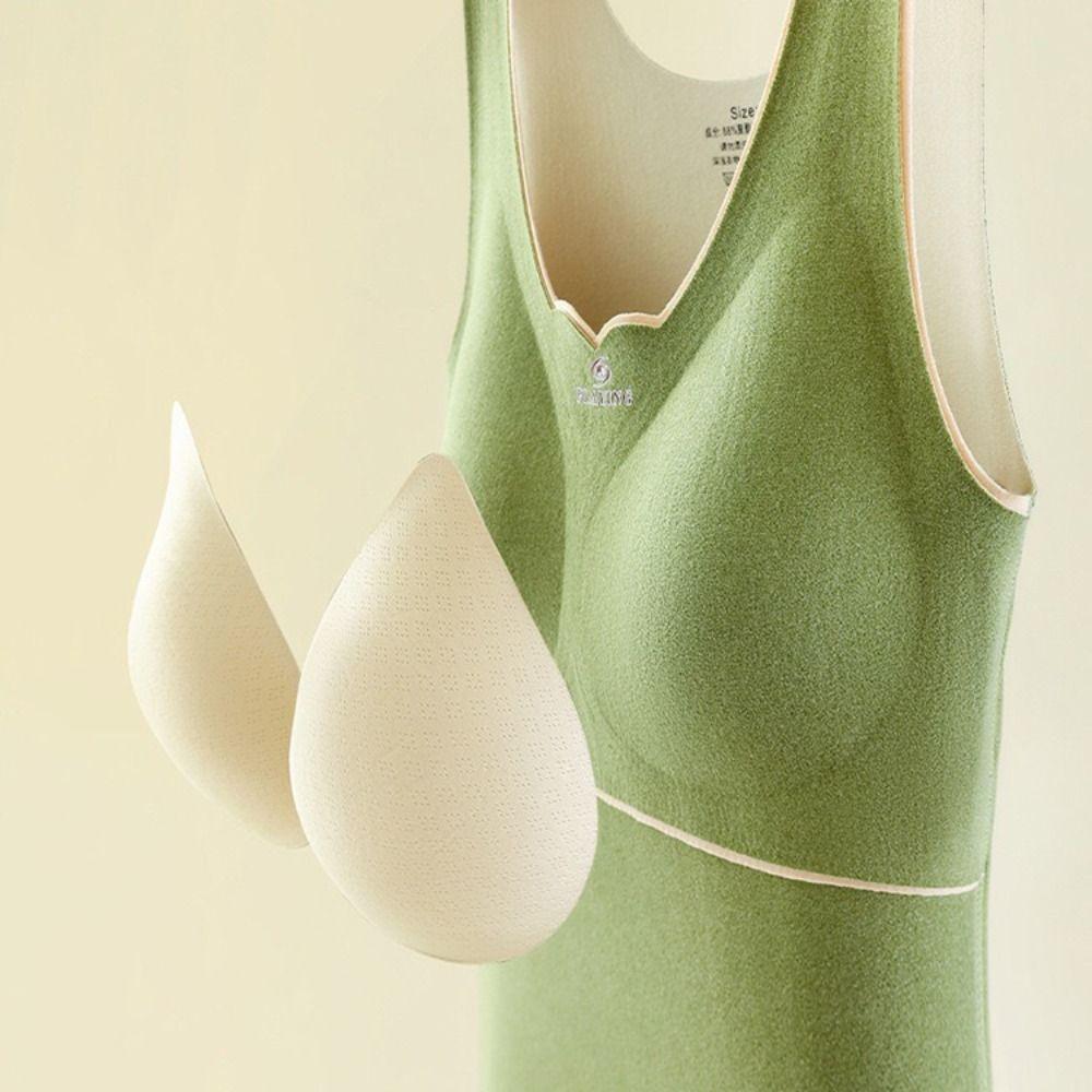 С нагрудной подкладкой латекс тонкий согревающий женский нижнее белье тонкий жилет Dralon жилет термобелье