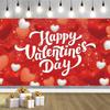 115cmx180cm Red Love Heart Background Romantic Happy Valentine's Day Banner  Photo Booth