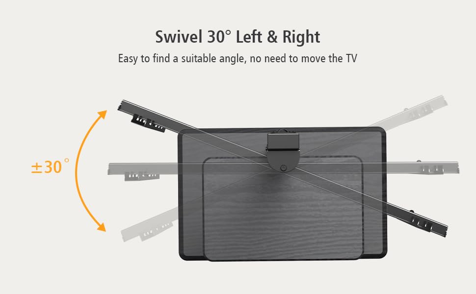 Afaloona TV настенный телевизор, высокая совместимость с отдельно стоящими телевизорами, грузоподъемность 45 кг, высота телевизора, включая место для хранения, черная подставка, подставка, тип, 32-75 дюймов,