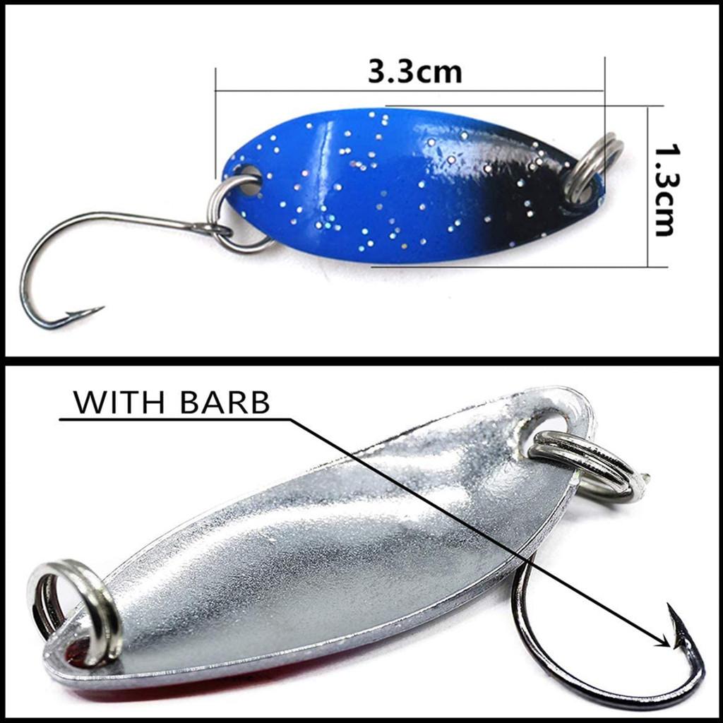 12 шт. Мини-рыболовная приманка Рыба Форель Рыболовная наживка Цветная С одинарными крючками Вращающаяся приманка