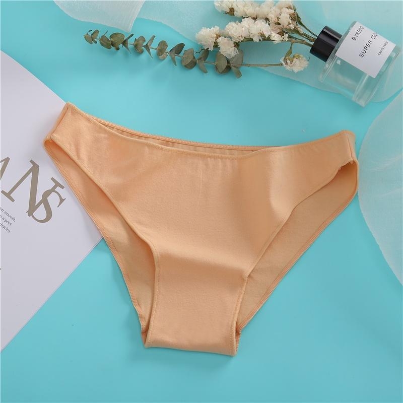 Женские хлопковые трусы однотонные, размеры M-XXL, Высокий комфорт