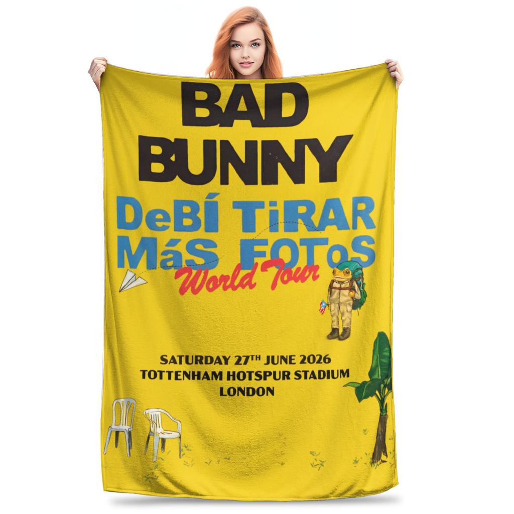 Плед с изображением Bad Bunny Debi Tirar Mas Fotos DTMF для дивана Мягкий пушистый плюшевый плед 50x60 дюймов Покрывало для всех сезонов